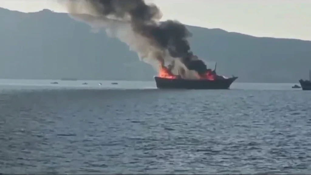 Oman Ship Fire